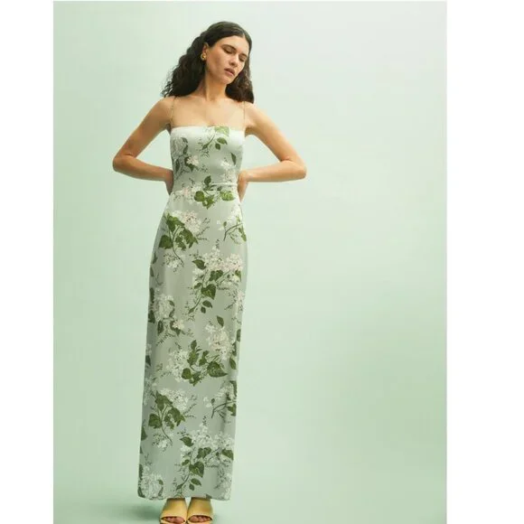 Reformation Frankie Silk Dress - Tea Garden - Picture 8 of 16